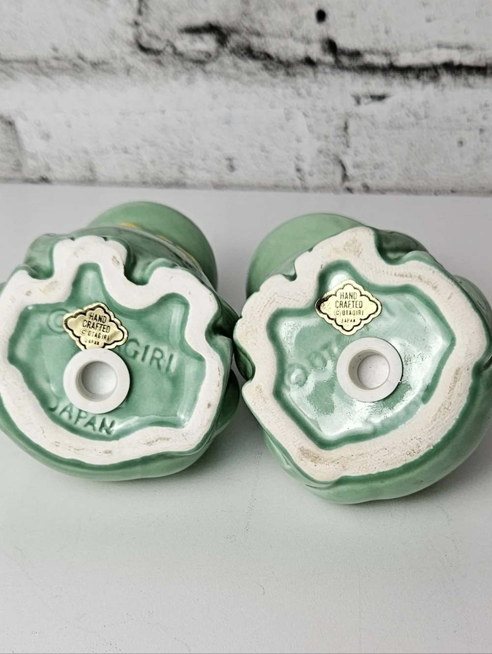 Vintage Otagiri Japan Frog Salt Pepper Set Spoon Rest Kitchen Decor